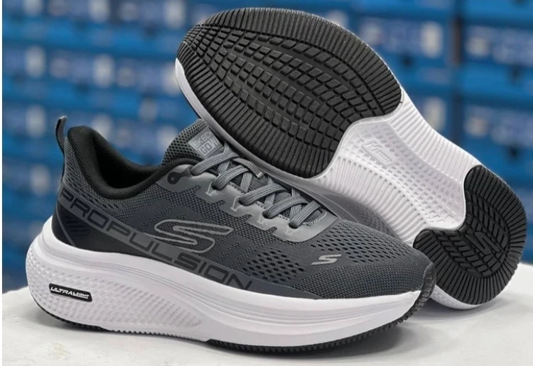 کتونی اسکیچرز ویتنام مستر کوالیتی بند دار طوسی سایز 40 تا 45 Skechers