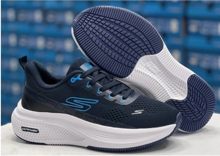 کتونی اسکیچرز ویتنام مستر کوالیتی بند دار سرمه ای سایز 40 تا 45 Skechers
