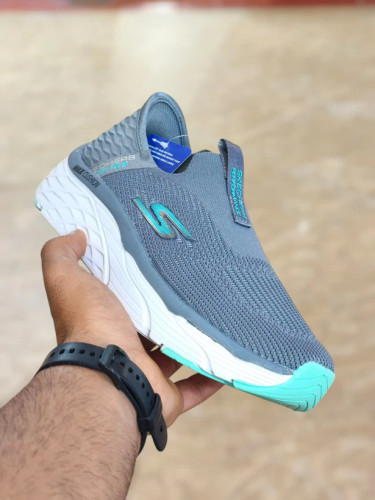 کتونی اسکیچرز ویتنام مستر کوالیتی بی بند طوسی سایز 36 تا 40 Skechers