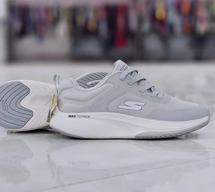 کتونی اسکیچرز طوسی ویتنام مستر کوالیتی بند دار  سایز 40 تا 45 Skechers