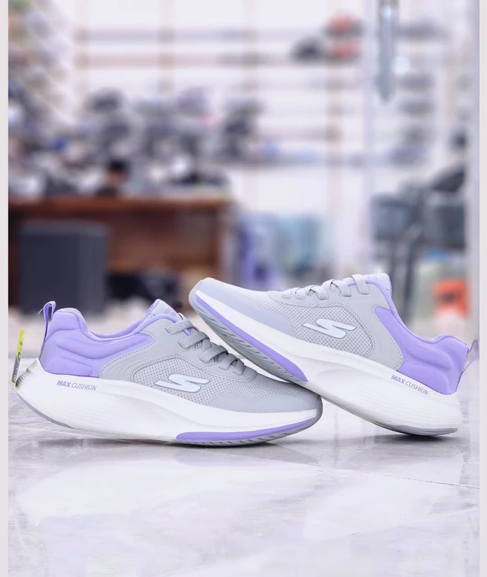 کتونی اسکیچرز طوسی ویتنام مستر کوالیتی بند دار طوسی سایز 37 تا 40 Skechers