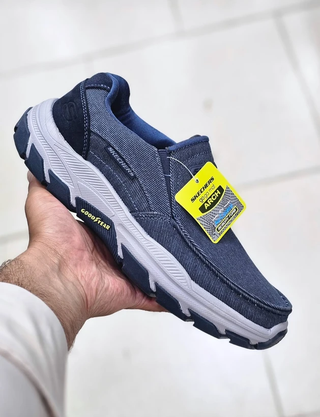 کتونی اسکیچرز طوسی ویتنام مستر کوالیتی طوسی بدون بند سایز 40 تا 45 Skechers